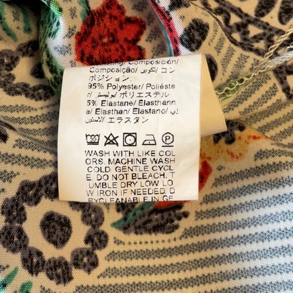 Blue Striped Floral Embroidered Women's Top - Picture 7 of 11